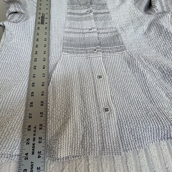 Habitat Womens Striped Textured Button-Up Shirt Top Large Art to Wear Lagenlook - Picture 8 of 8